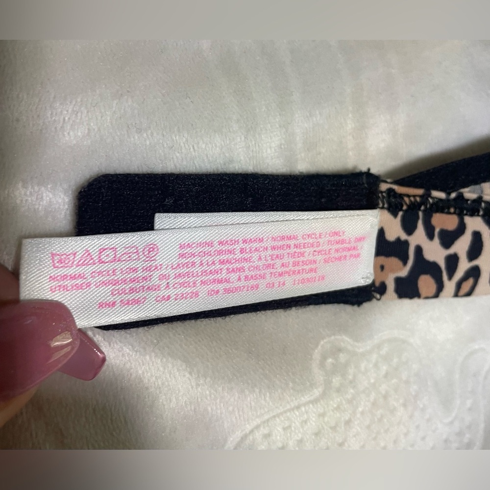 Victoria's Secret Tan and Black Leopard Print Bralette - Picture 5 of 8